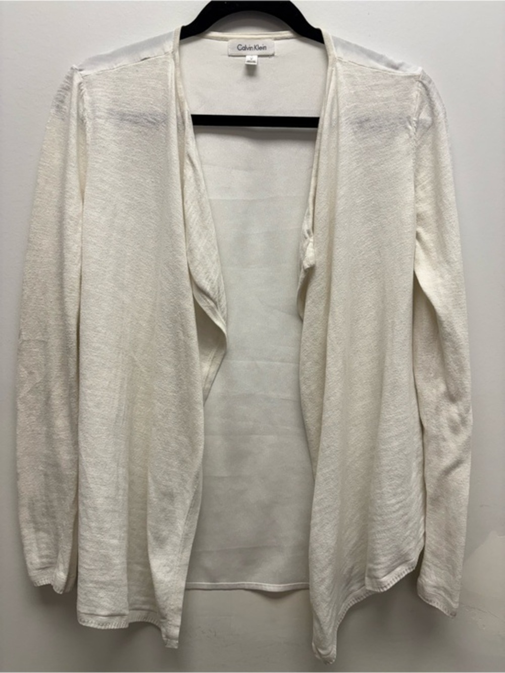 4 for $25 🤍 Calvin Klein Open Front Cardigan | Size Small | Ivory